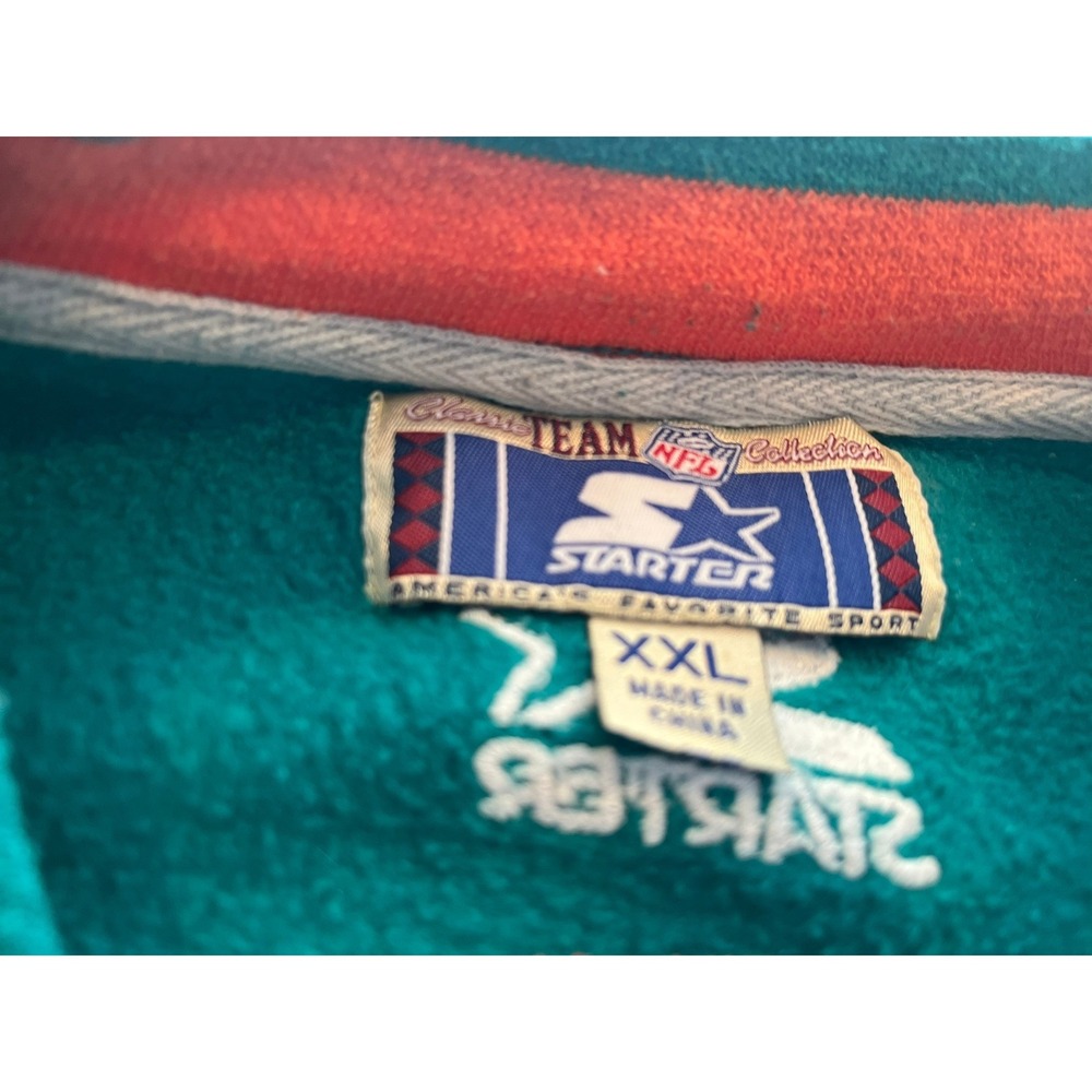 Vintage Miami Dolphins NFL Starter Crewneck Sweatshirt XXL Teal Orange - Picture 4 of 8
